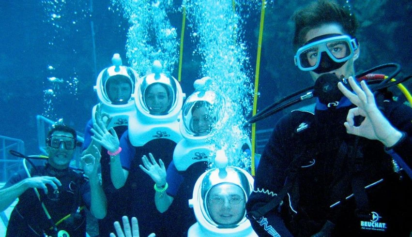 Underwater sea walk experience in Andaman by the best travel agency in Andaman and Nicobar