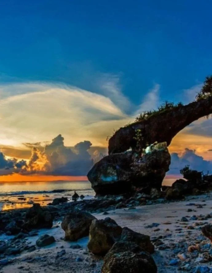 Natural rock arch at Neil Island, a unique geological place to visit in Andaman